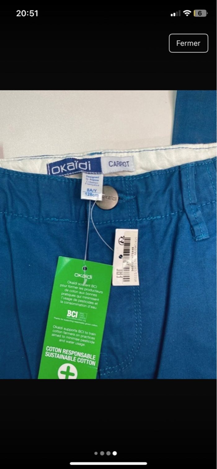 Jeans cargo garçon - neuf - Okaïdi - Taille 8 ans - photo numéro 2