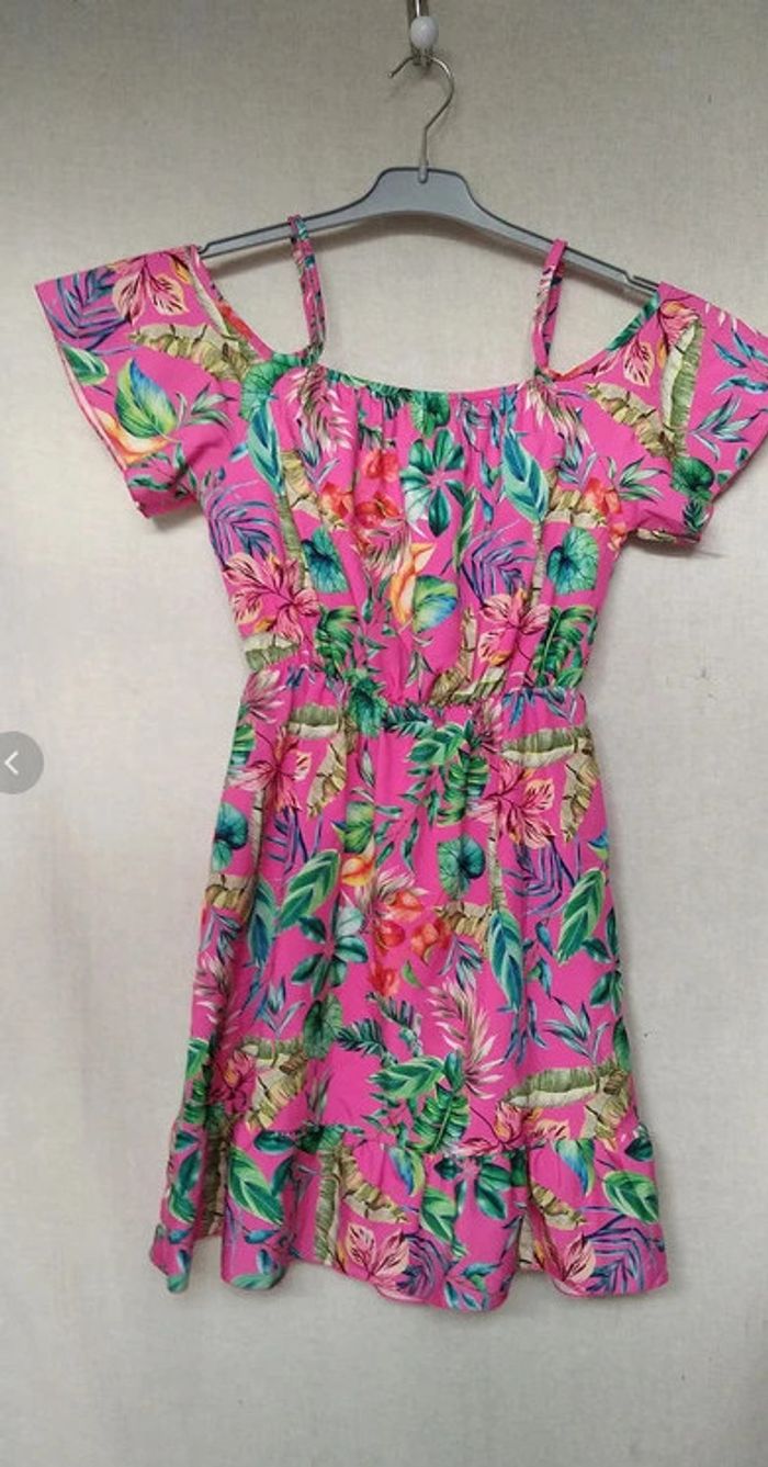 Robe multicolore rose 10 ans