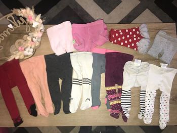 Lot de 11 paires de collants bebe 6/12 mois
