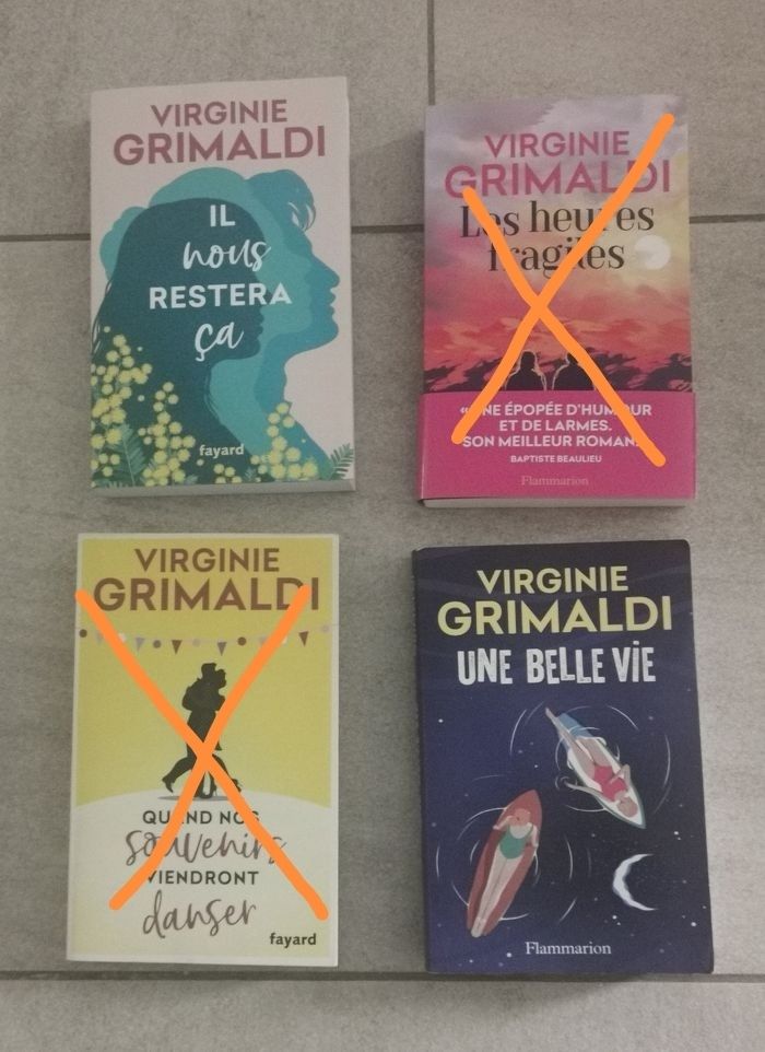 Lot de 2 romans de Virginie Grimaldi