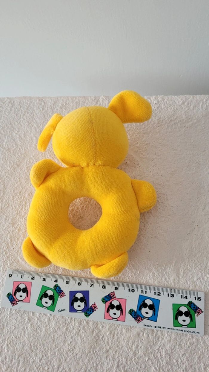 Hochet en peluche jaune Bébé - photo numéro 3