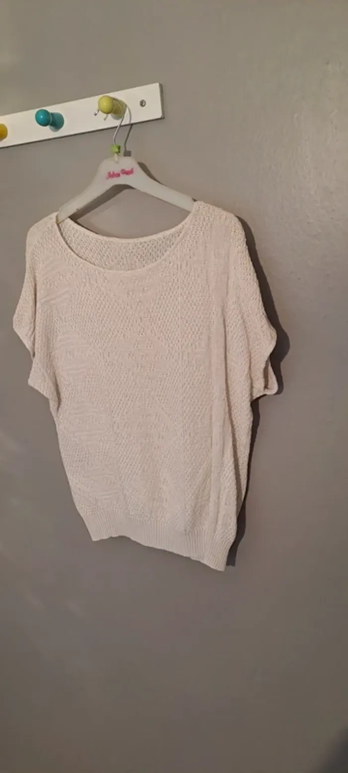 Débardeur blanc - Marque inconnue - Taille 40 - Bon état. - photo numéro 3