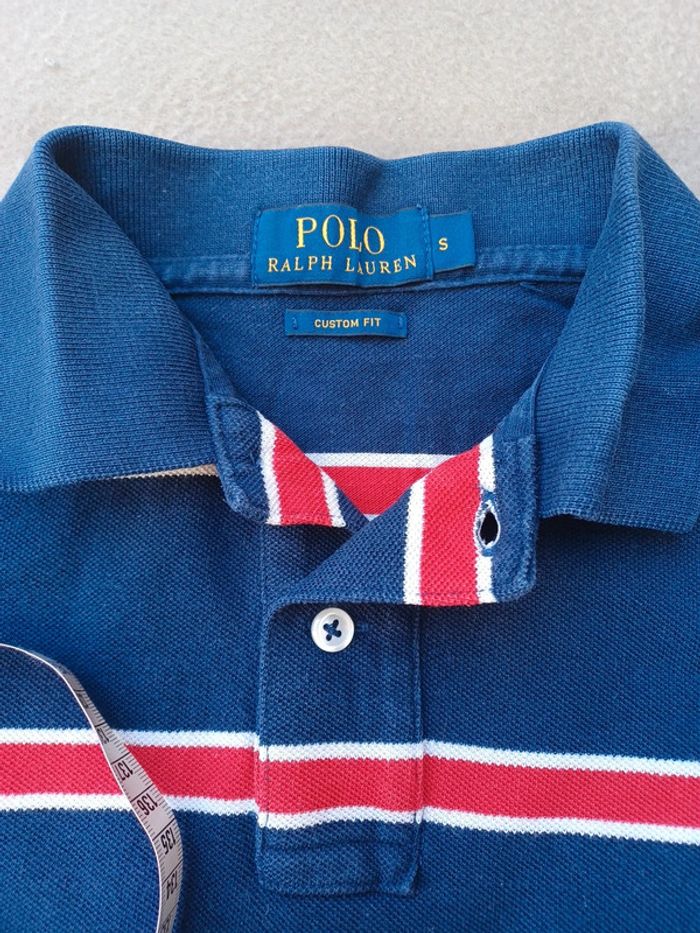 Polo Ralph Lauren Marine avec rayures rouge et blanc taille S - photo numéro 6