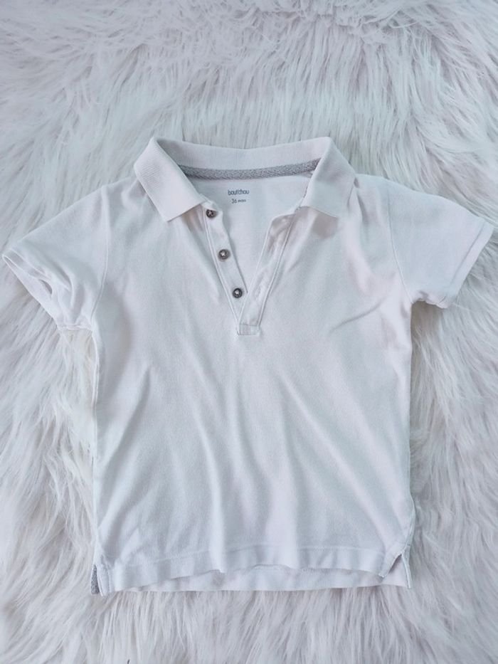 Polo blanc 36mois-94cm N*0381
