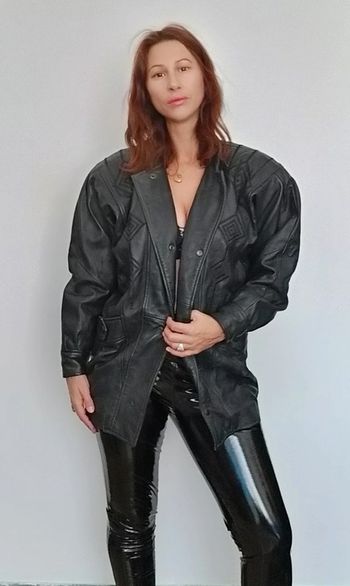 Veste en cuir vintage