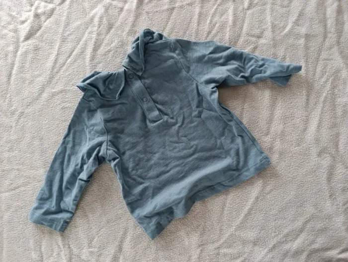 Blouse fille bleue petit bateau 6 mois neuve - photo numéro 5
