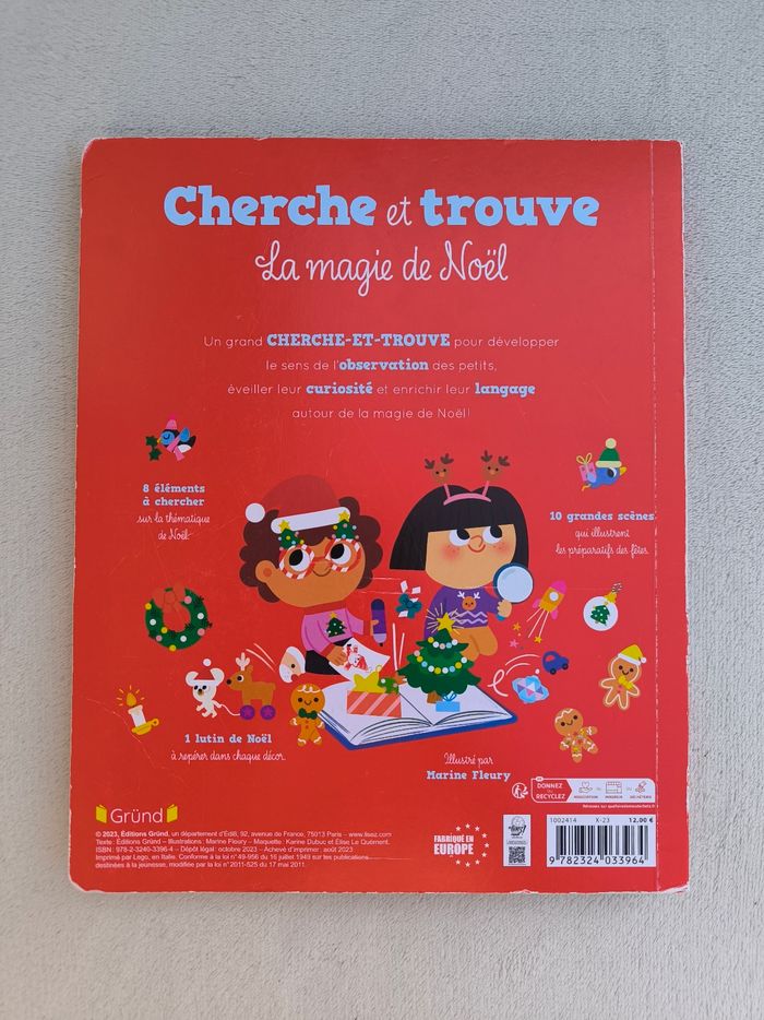Livre Cherche et trouve la magie de Noël Gründ - photo numéro 3