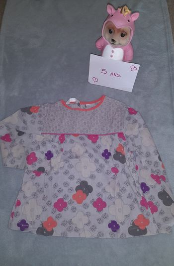 Jolie blouse manches longues 5 ans