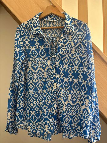 Chemise bleue et blanche Zara