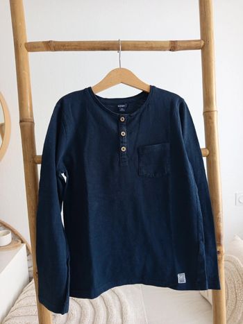 T-shirt manches longues bleu marine 10 ans