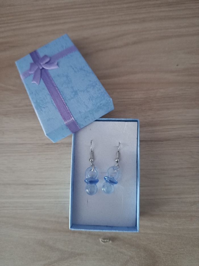 Boucles d'oreilles Totoches bleu