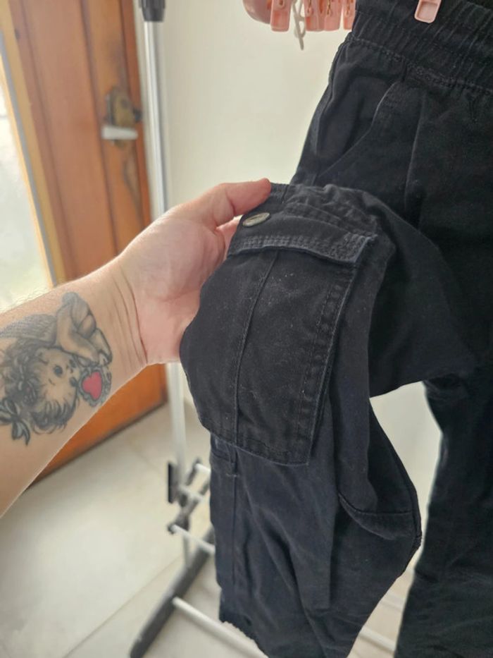 Pantalon type cargo noir calliope 7/8 ans garçon - photo numéro 9