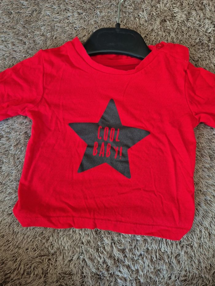 T-shirt manches longues 3 mois 62 cm in extenso