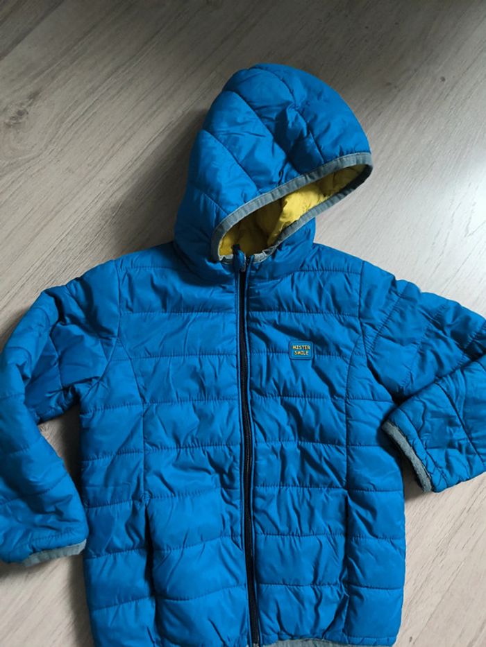 Doudoune bleue à capuche. 4ans Gémo