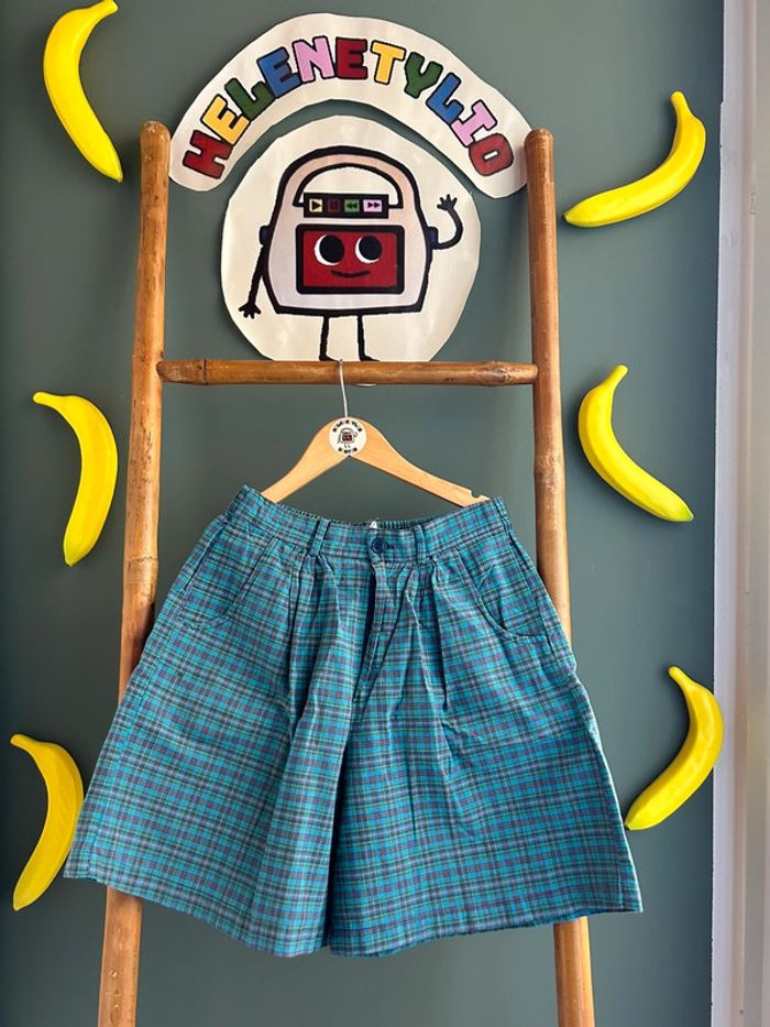 Short à carreaux vintage 8A