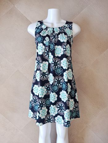 robe fluide imprimée marine et blanche Taille unique Neuve