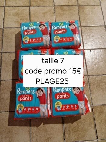 Couches culotte Pampers baby-dry pants taille 7