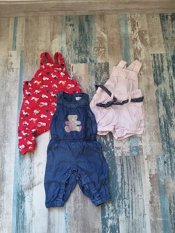 Lot de salopette 3 mois fille