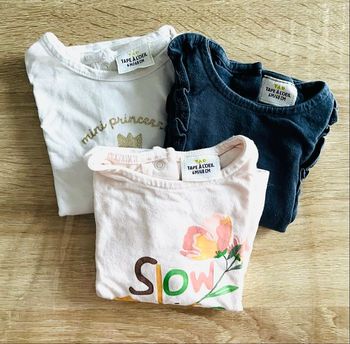 Lot de 3 tee-shirts  « tape à l’œil » 6 mois