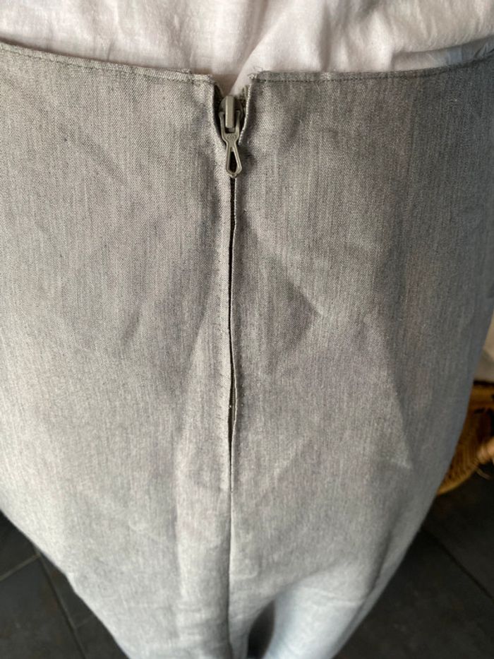 Jupe longue La City gris bleu clair taille 36 - photo numéro 5