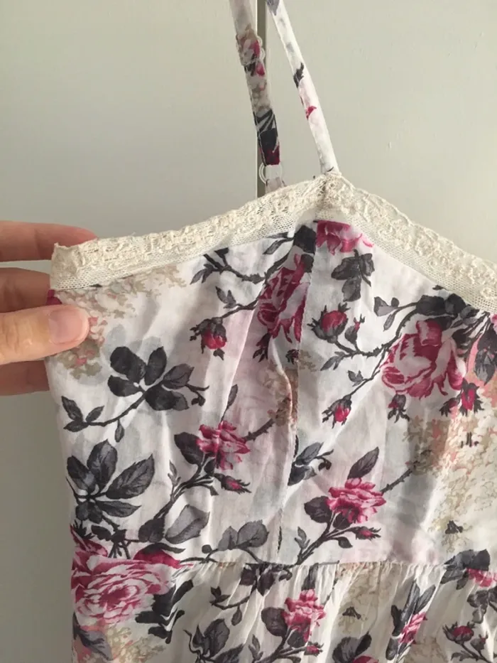 Top fleuri à bretelles - photo numéro 3