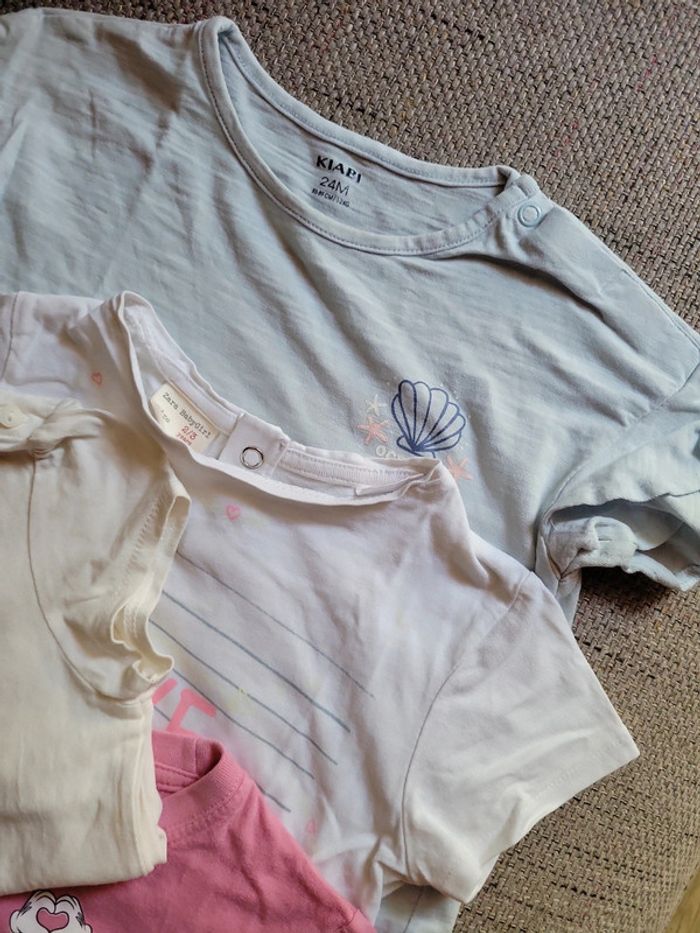 Lot 4 Tee-shirt bébé Zara - photo numéro 4