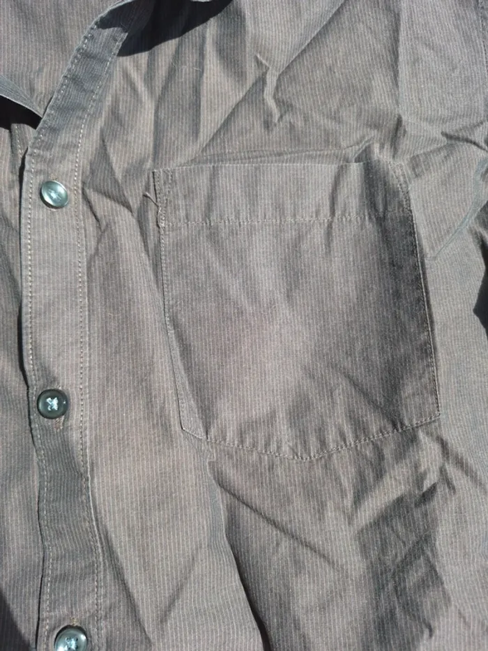 Chemise marron à rayures - photo numéro 3
