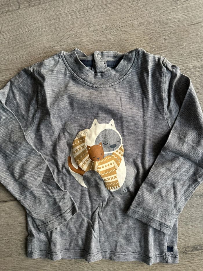 TEE shirt manches longues okaidi 23 mois - photo numéro 2