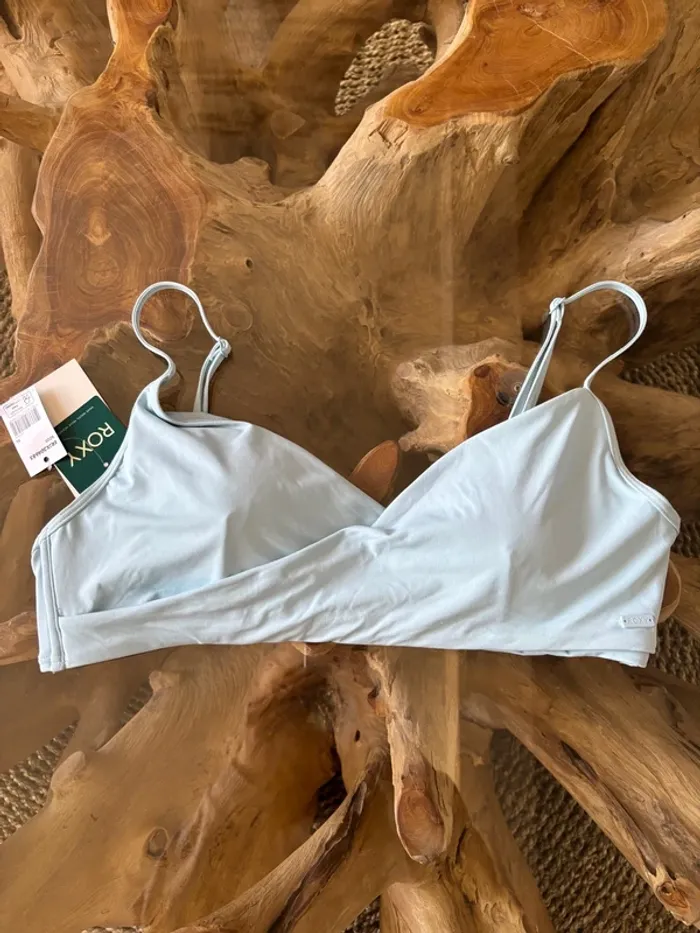 Haut de maillot de bain Roxy bleu clair croisé XL