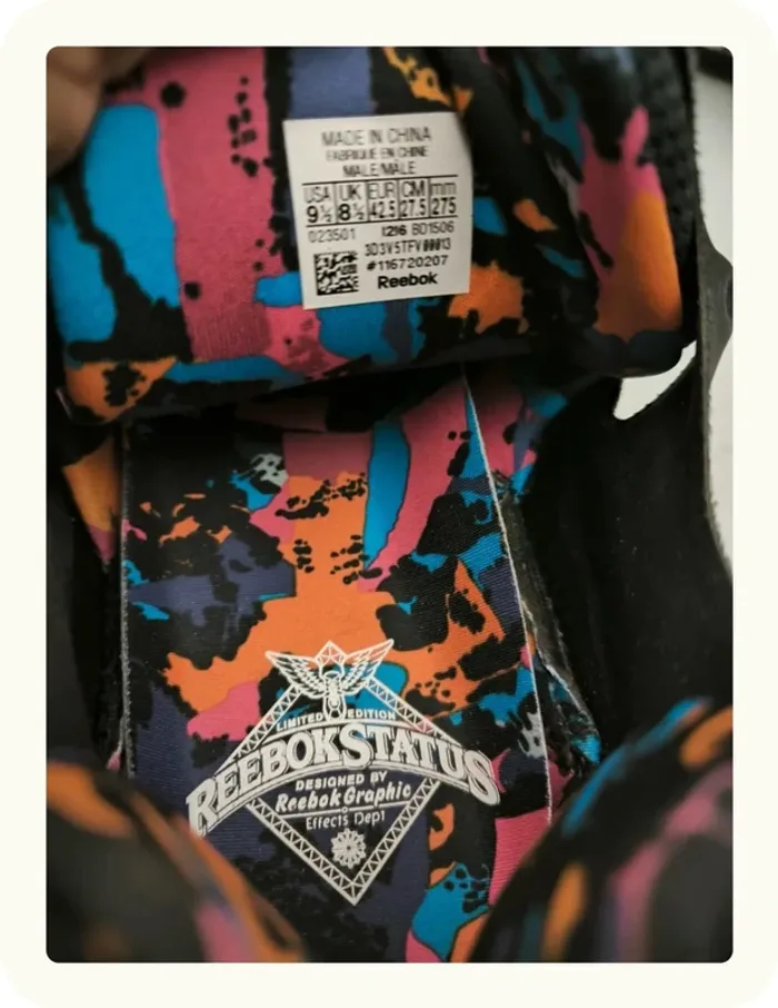 Baskets vintage Edition limitée Reebok status insta pump fury ar Taille 42.5 - photo numéro 10