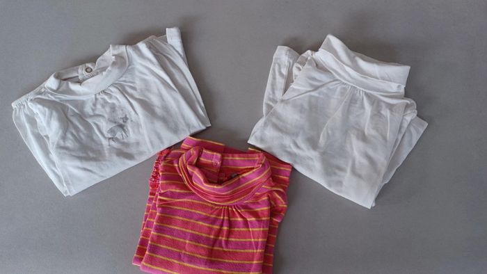 Lot 3 blouses col roulé