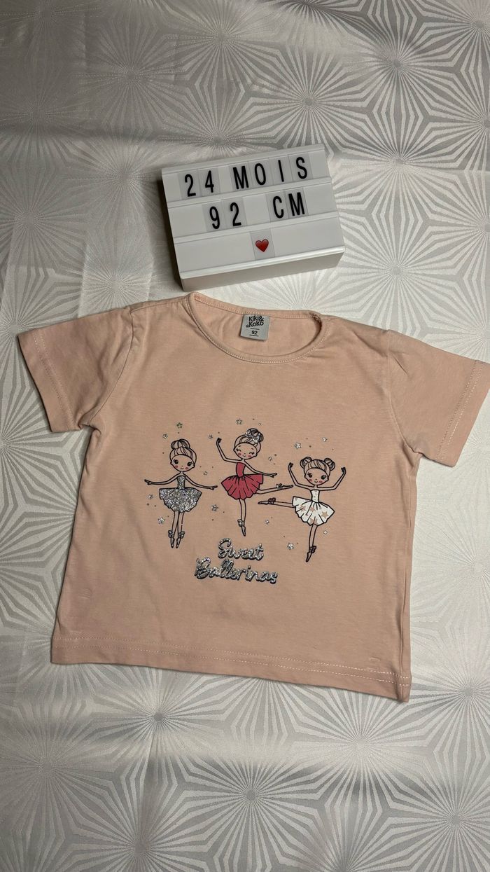 Tee-shirt manches courtes fille 24 mois - 92 cm - photo numéro 2