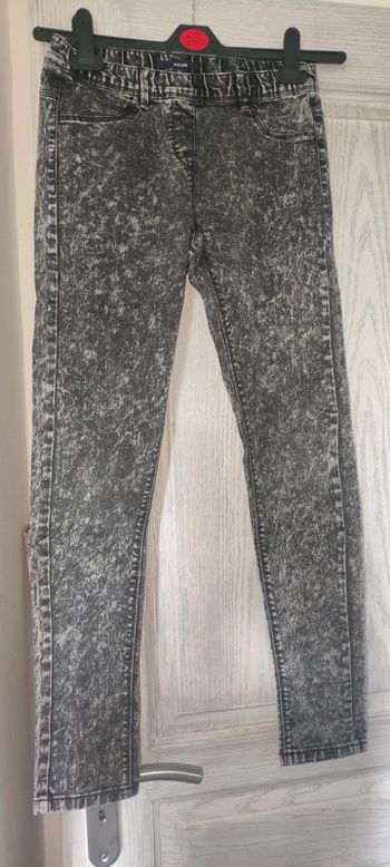 Jegging effet délavé noir gris