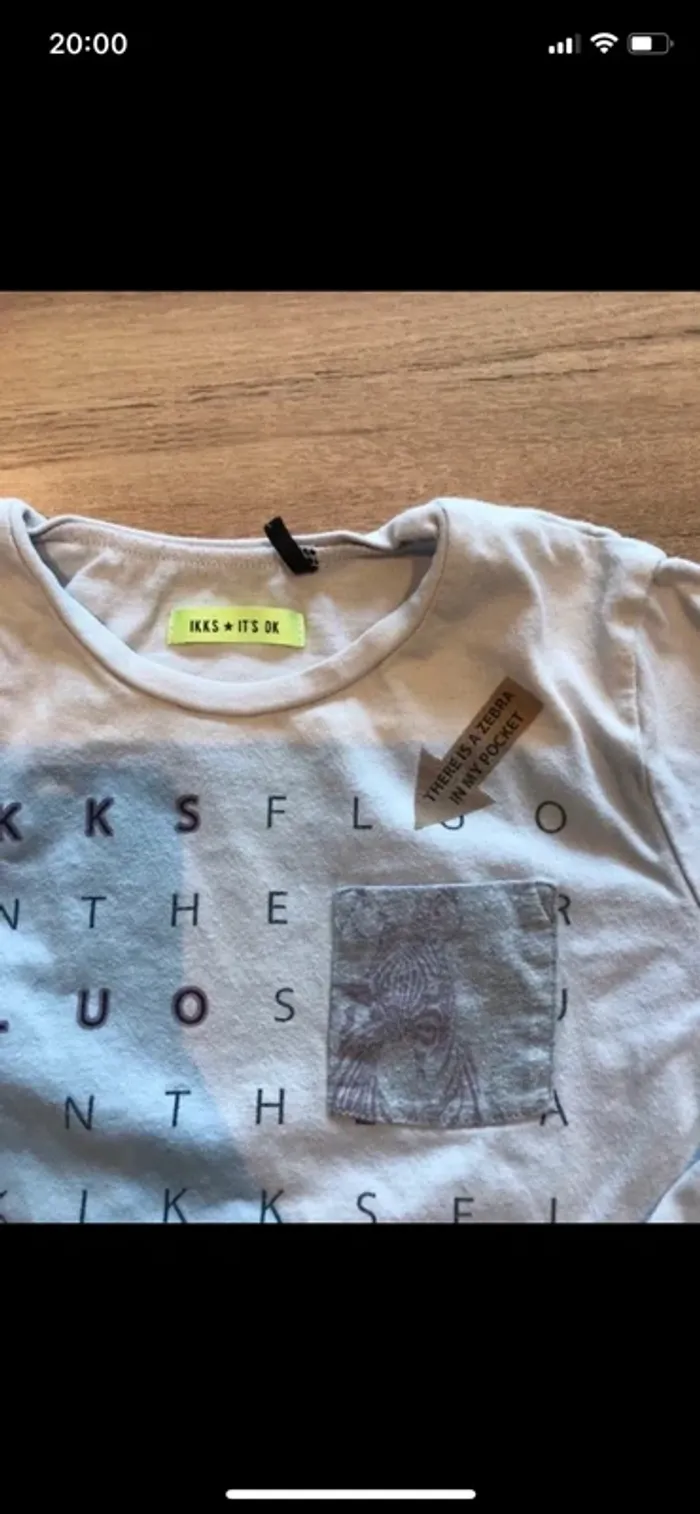 T-shirt ikks manches longues tailles 5 ans - photo numéro 2