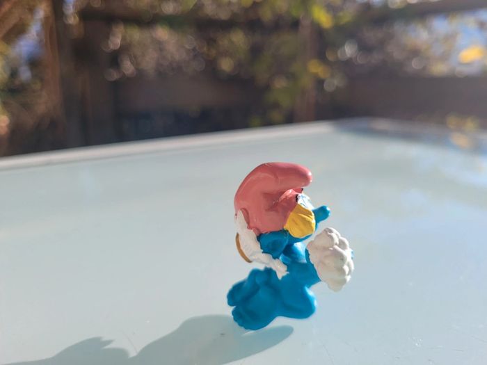 Figurines anciennes Les Schtroumpfs : qui se lave, téléphone, bébé S. Trèfle 🍀 - photo numéro 5