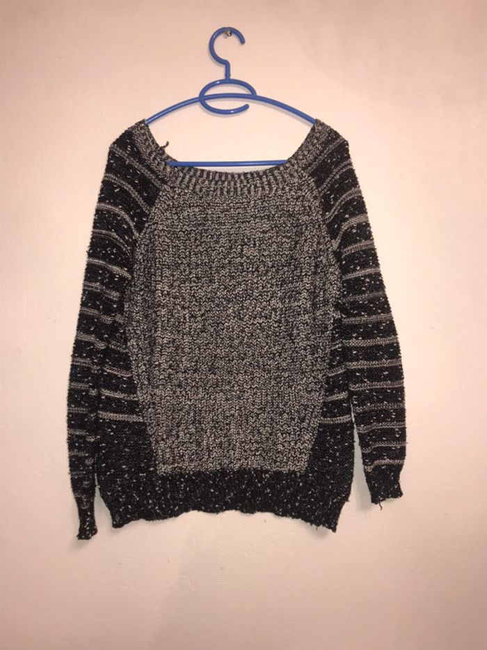 Pull en laine rayé