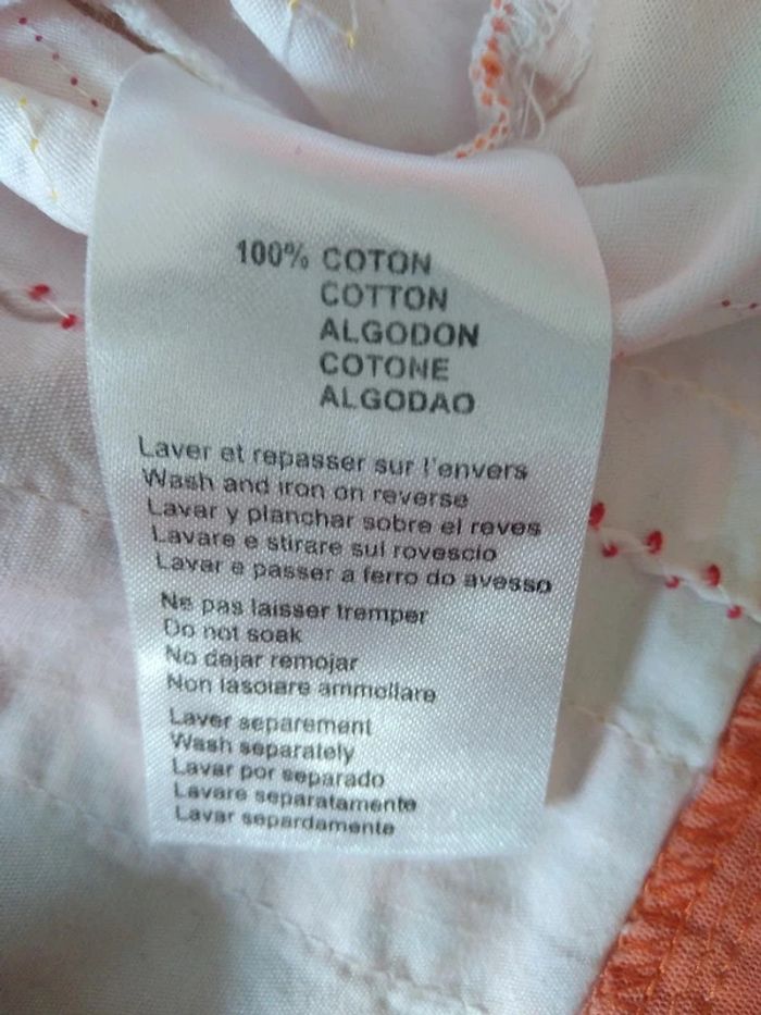 Robe blanche et orange 12 mois - photo numéro 5