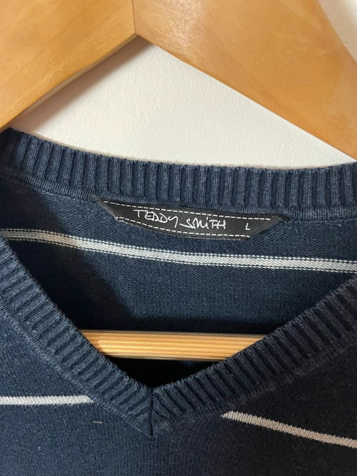 Pull Teddy Smith – Homme – Taille L – Bleu marine - photo numéro 3