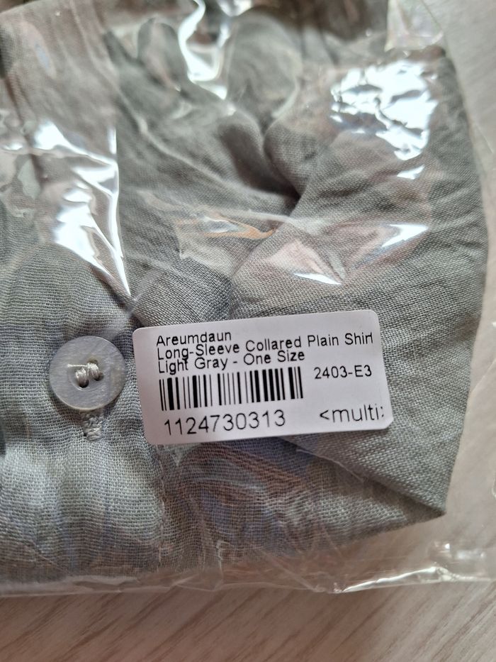 Chemise unie à col et manches longues QiQi - photo numéro 5