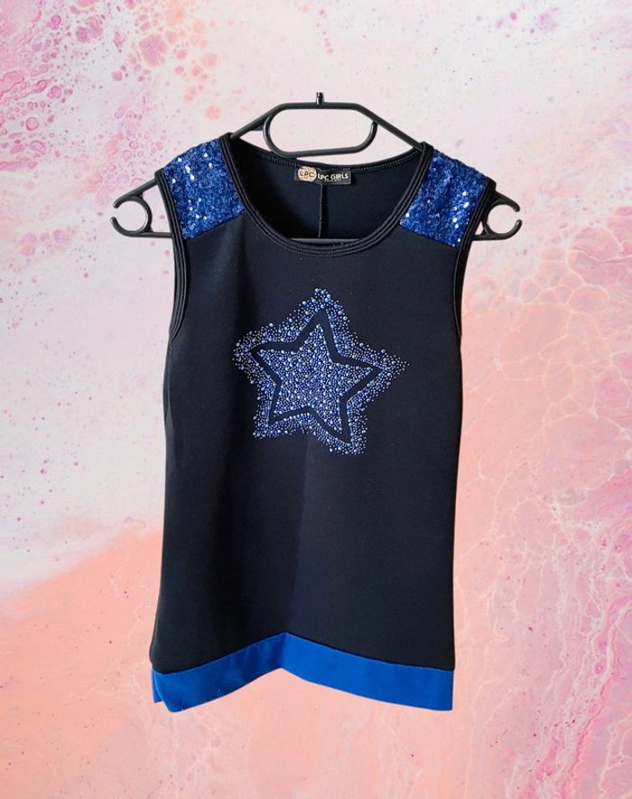 Robe noire et bleue fille 12 ans