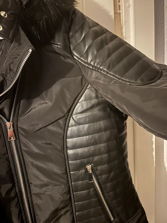 Doudoune noire bi-matière - taille 50 - photo numéro 3