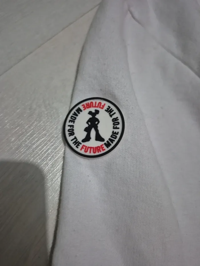 Sweat à capuche blanc / rouge - photo numéro 7