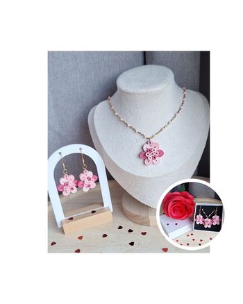 Parure bijoux en quilling 🌸
