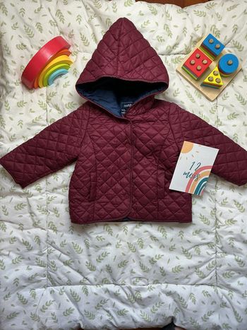 doudoune à capuche couleurs prune 12 mois bout'chou