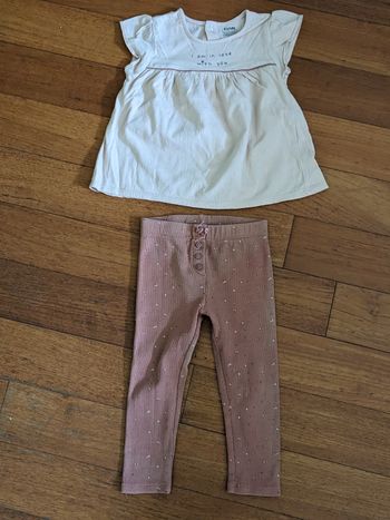Ensemble fille 24-36 mois coton bio
