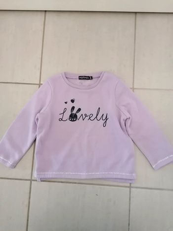 Sweat molletonné taille 24 mois