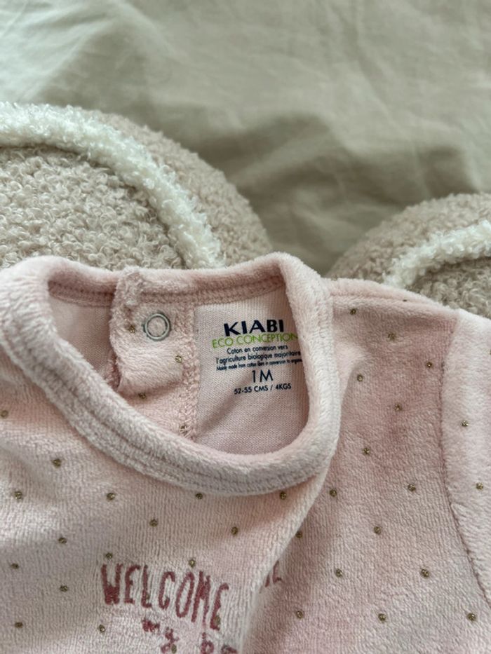 Pyjama velours 1 pièce welcome home my baby - photo numéro 3