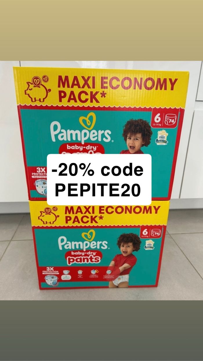 148 couches culotte taille 6 Pampers baby dry PANTS