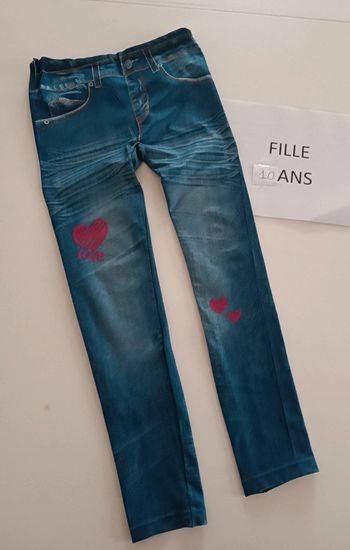 Legging effet jean 10 ans