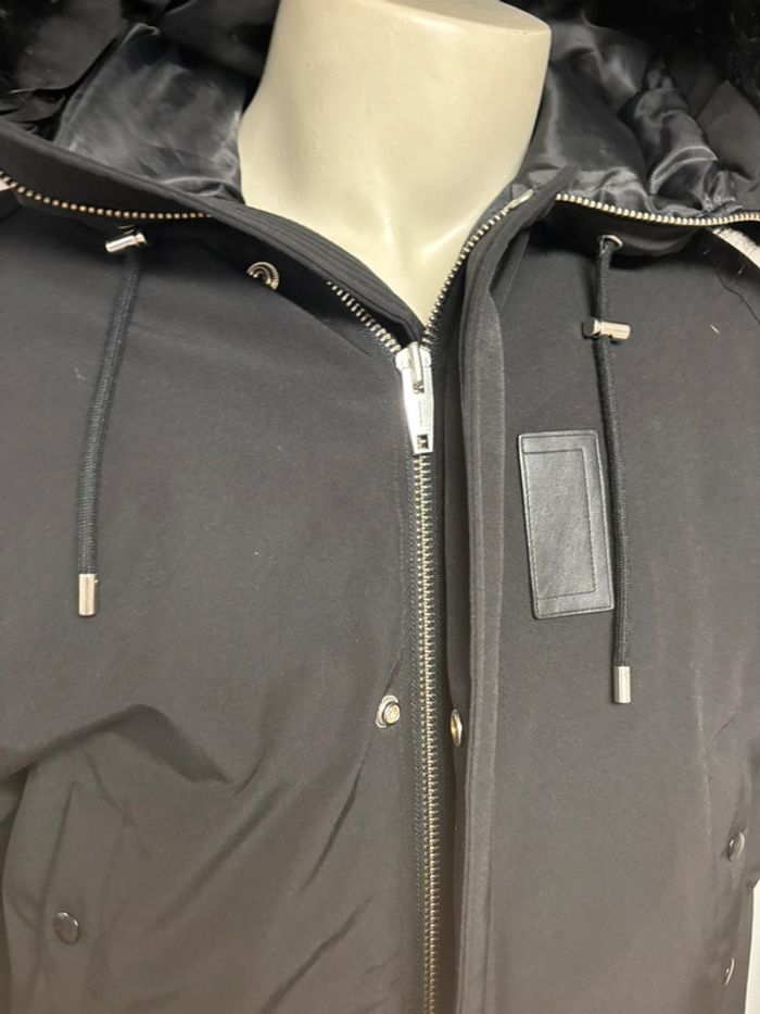 Doudoune neuve The Kooples noire avec capuche en fausse fourrure – Taille XL - photo numéro 6